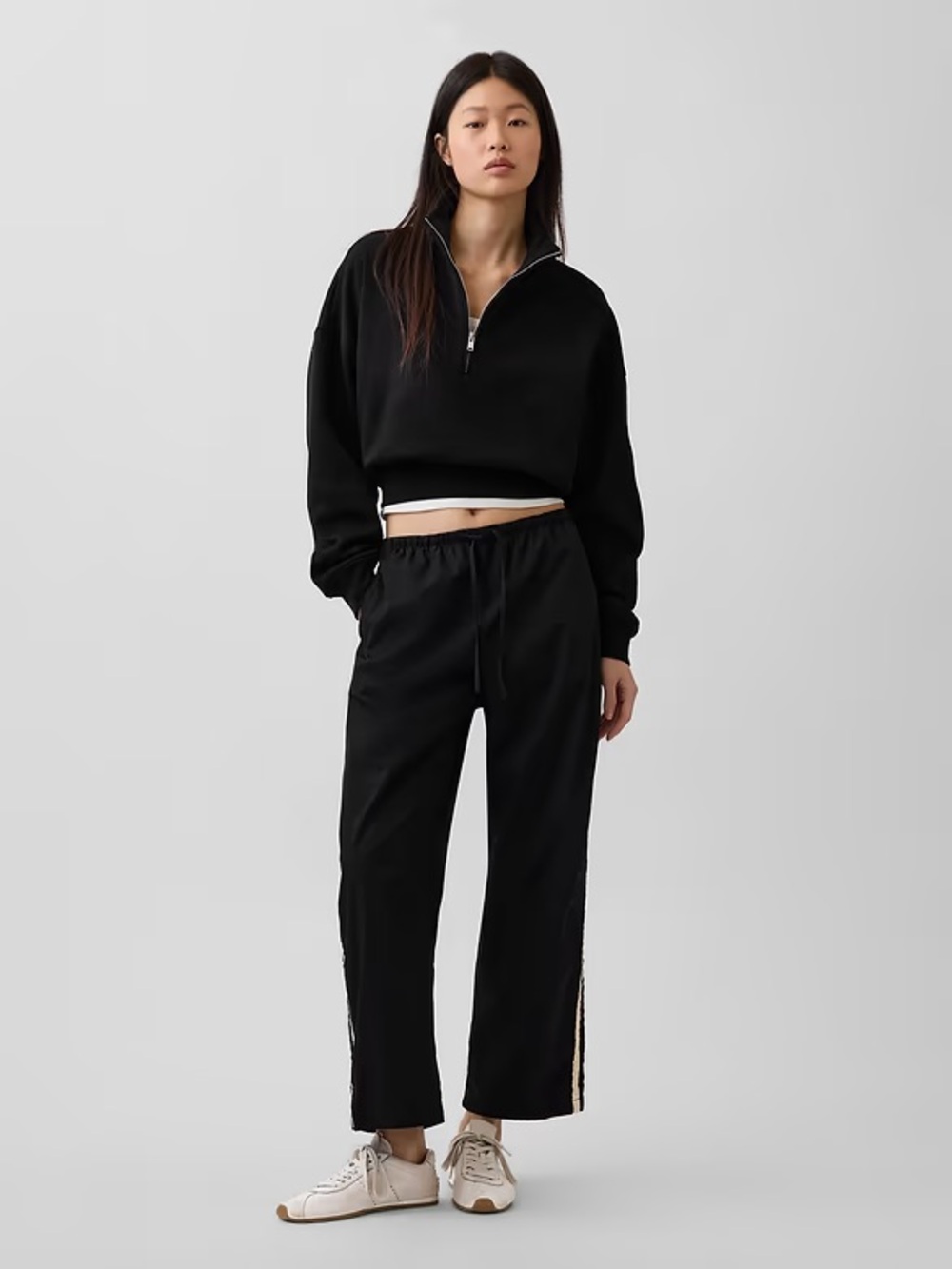 Gap Organic Cotton Poplin Relaxed Easy Stripe Pants - Picture 14 of 16